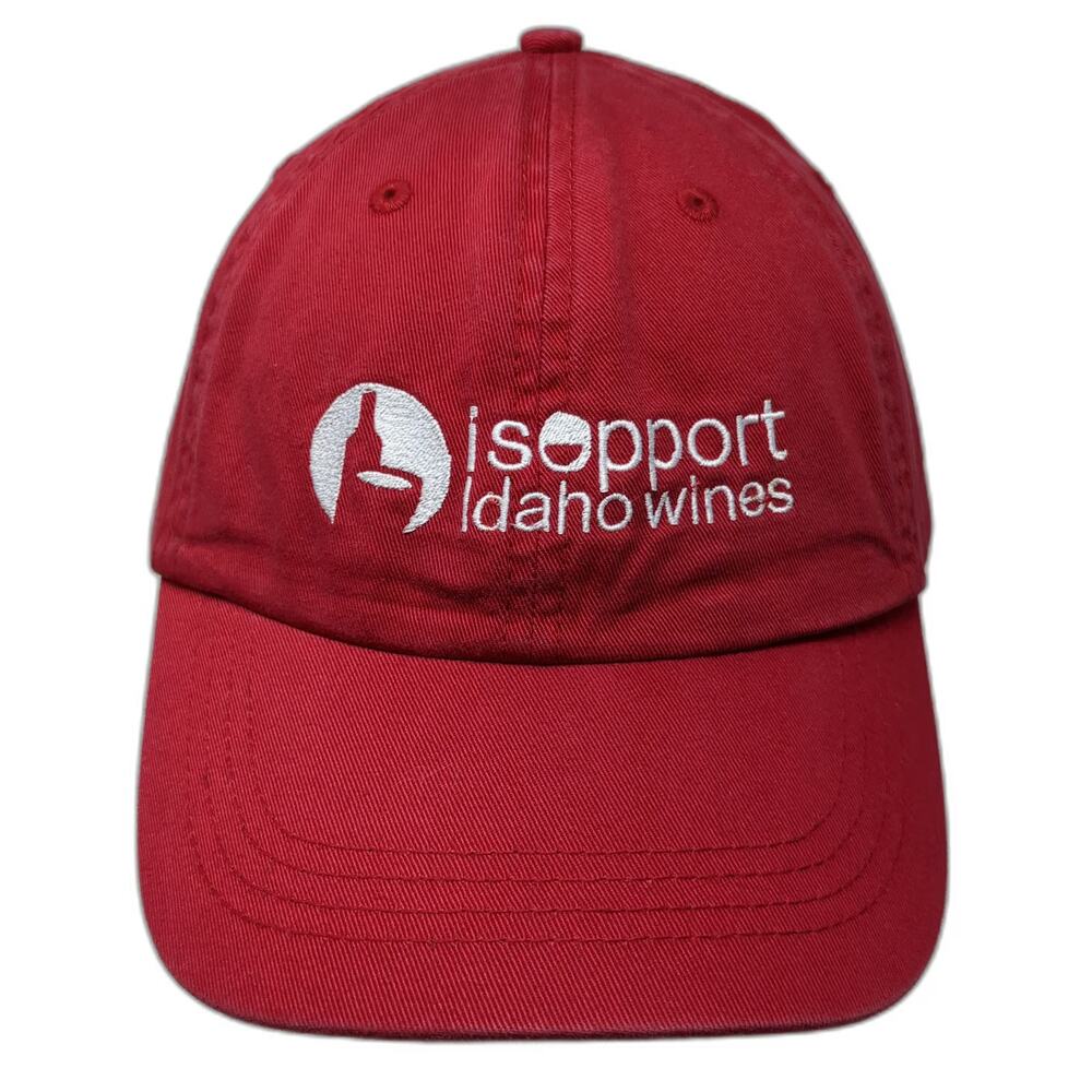 Alternative Baseball Cap Red One Size i support Idaho wines Hat Slideback Cotton